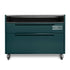 Charlie Outdoor Island Cabinet in agave, a dark green-blue, limited edition, front view 