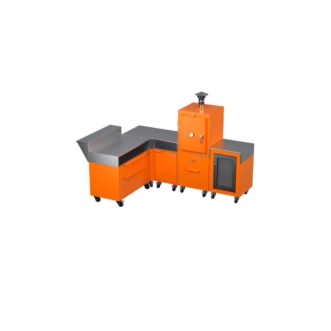 L2 — L-Shape Kitchen, Saffron finish, angle view