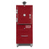 Professional Charlie Charcoal Oven in dark cherry red, front view with the door closed