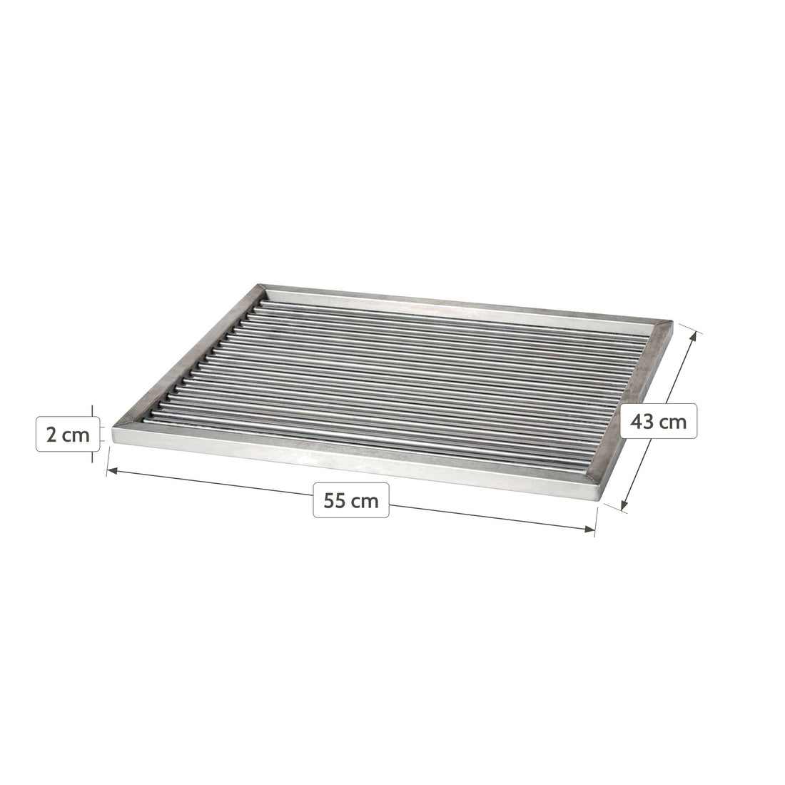 Professional Charlie Oven Cooking Rack dimensions: 43 cm wide, 55 cm deep and 2 cm high