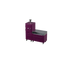 Straight Kitchen S1 outdoor kitchen in beetroot, a deep purple, angled three-quarter view 