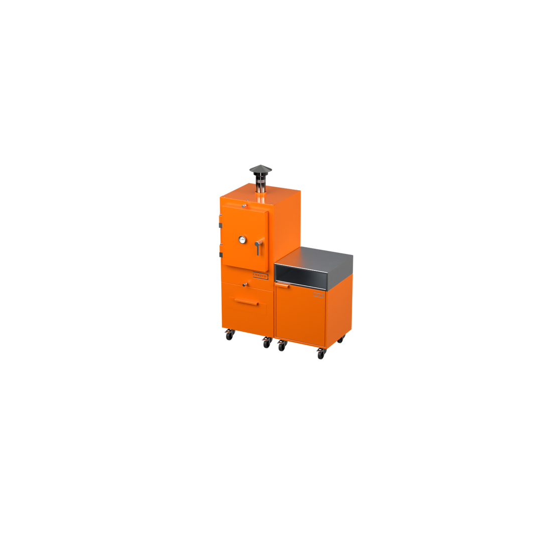 S2 — Straight Kitchen, Saffron finish, angle view