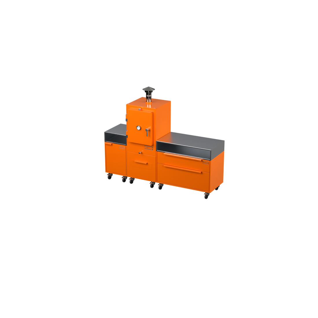 S3 — Straight Kitchen, Saffron finish, angle view