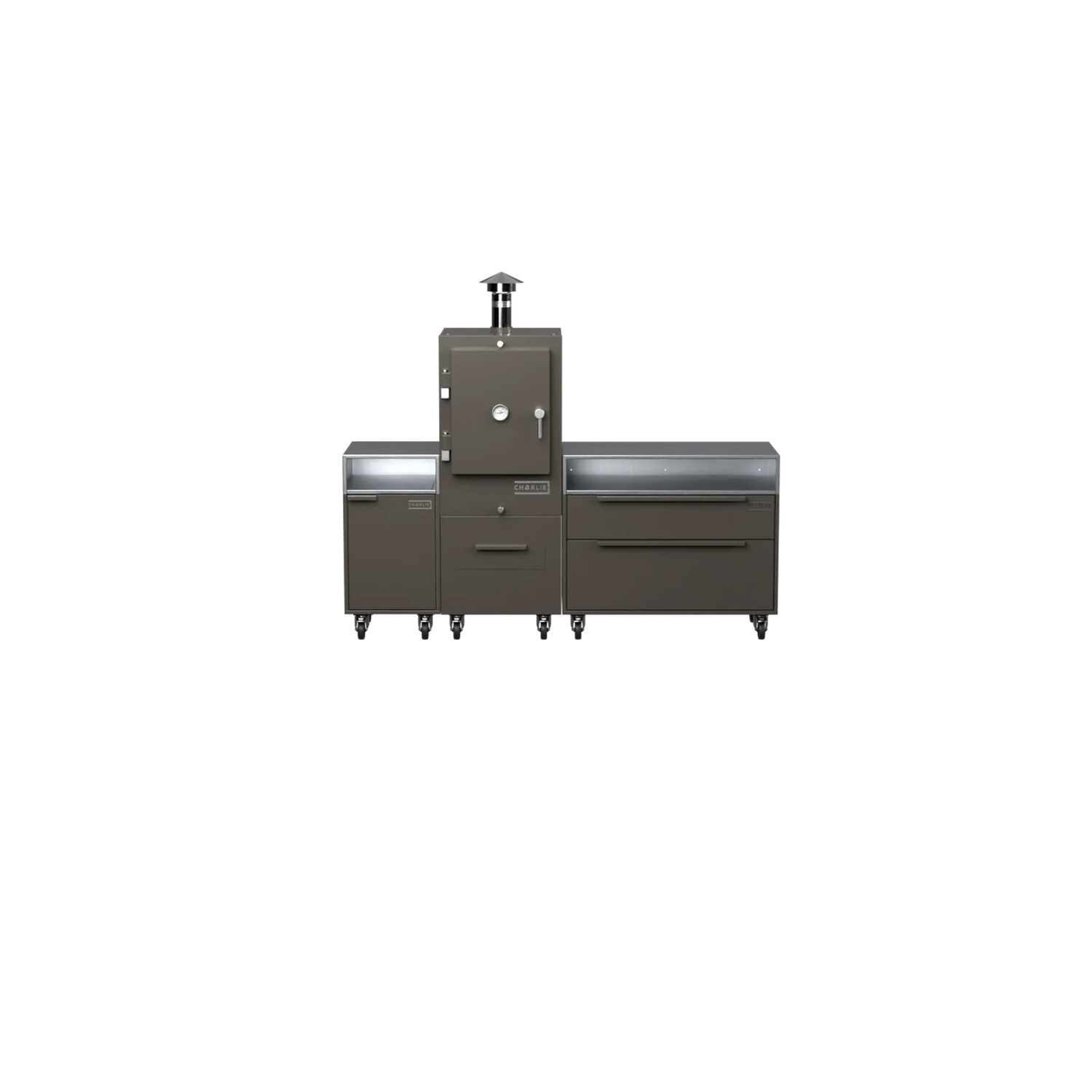 Straight Kitchen S3 in Porcini beige, front view