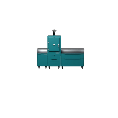 Straight Kitchen S3 in Teal Duck teal, front view