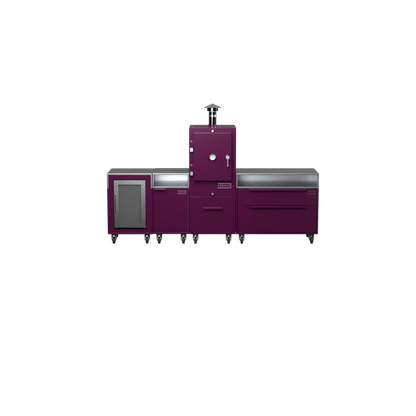 Straight Kitchen S4 in Beetroot purple, straight-on front view of the kitchen unit