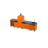 Straight Kitchen S5 outdoor oven in Saffron yellow, three-quarter angle view