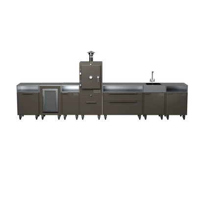 Straight Kitchen S6 in Porcini beige, straight-on front view