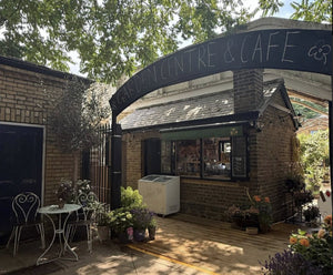 The garden centre and café entrance at Trindle Stores in Kew Village