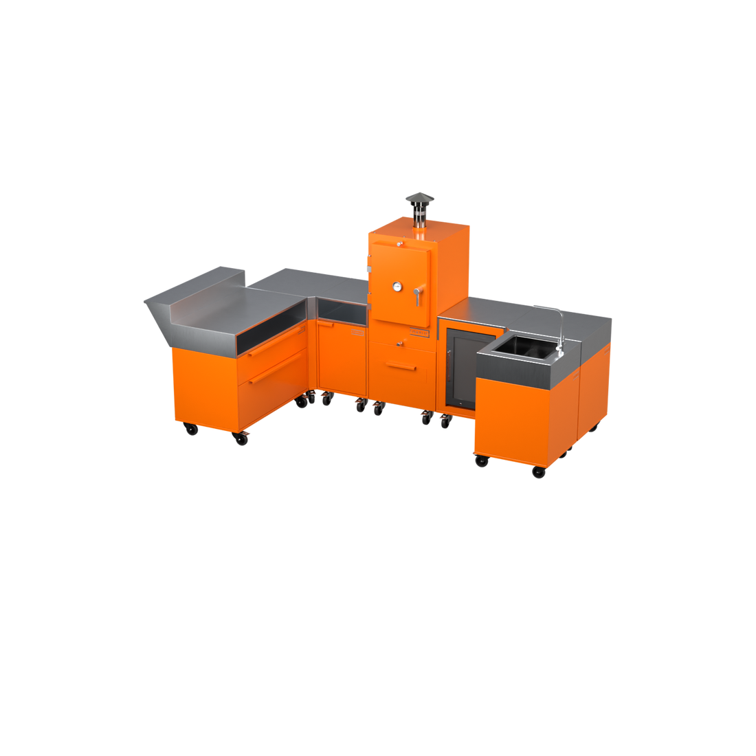 U1 — U-Shape Kitchen, Saffron finish, angle view