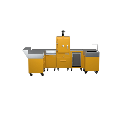 U-Shape Kitchen U1 in Honeycomb amber, straight front view