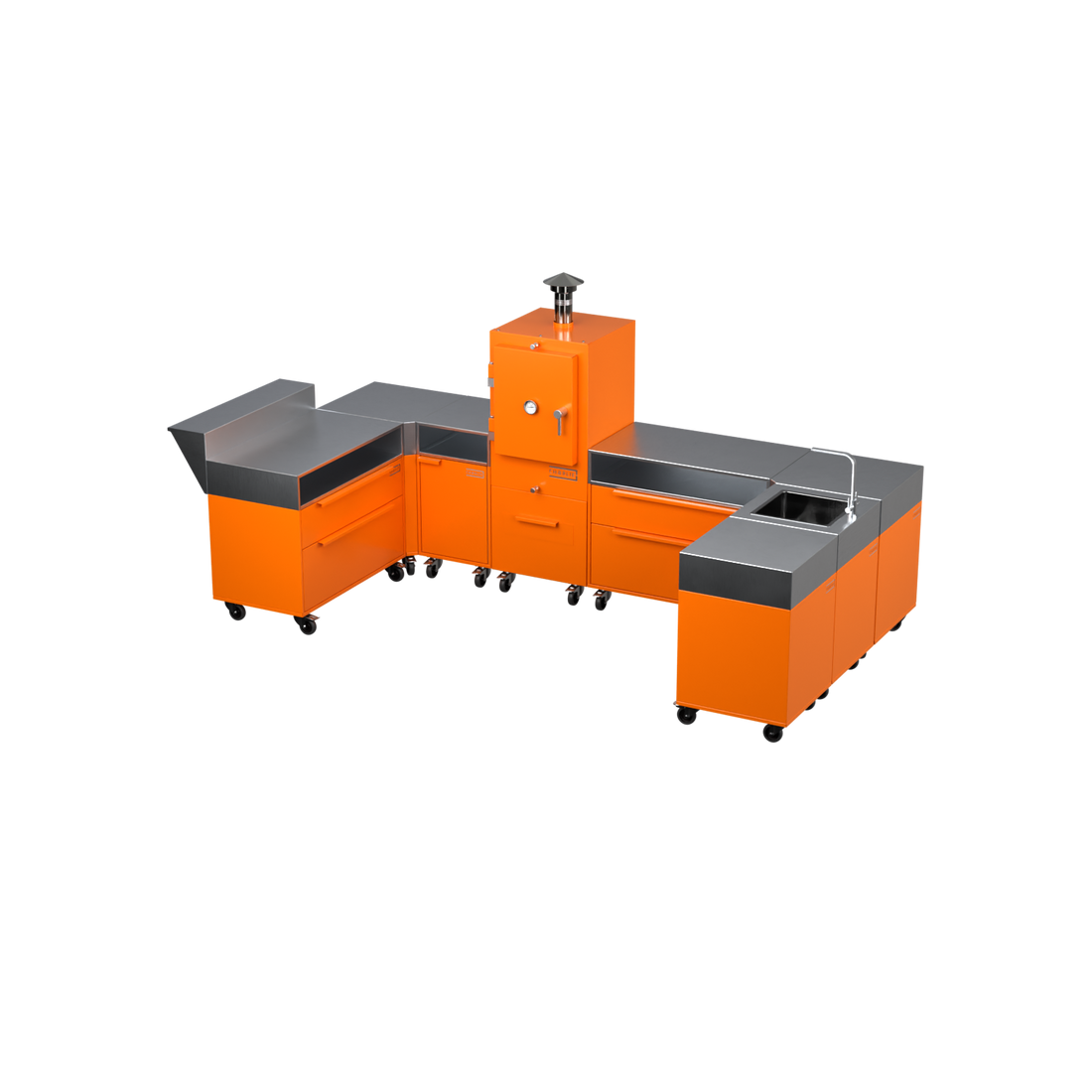 U2 — U-Shape Kitchen, Saffron finish, angle view