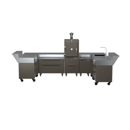 U3 U-Shape kitchen in porcini taupe, straight front-facing view