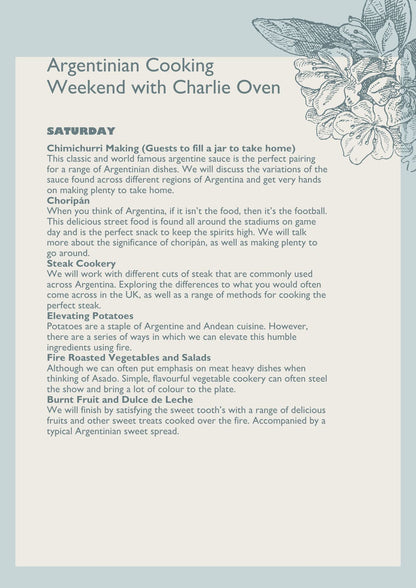 Argentinian Foodie Cooking Weekend at Tresillian House, Cornwall with Connor Field - 26th to 30th September - Charlie Oven