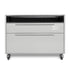 Charlie Outdoor Island Cabinet in truffle, a pale grey, front view 